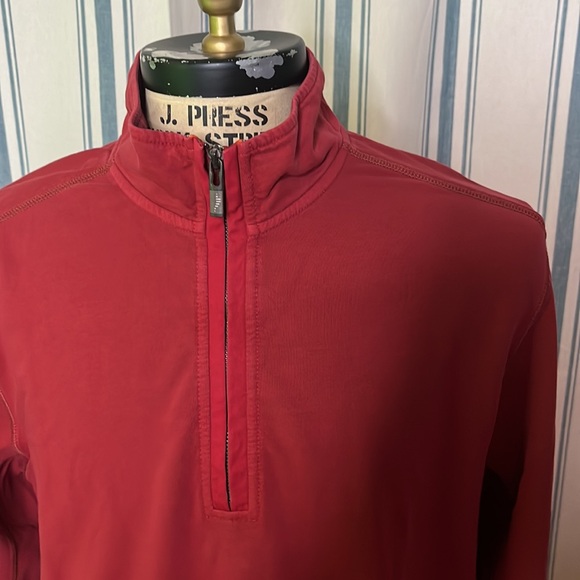 Tommy Bahama Ben & Terry Half-Zip Sweatshirt Large Ptp 23” L29” Arm Hole 24” - Picture 6 of 14
